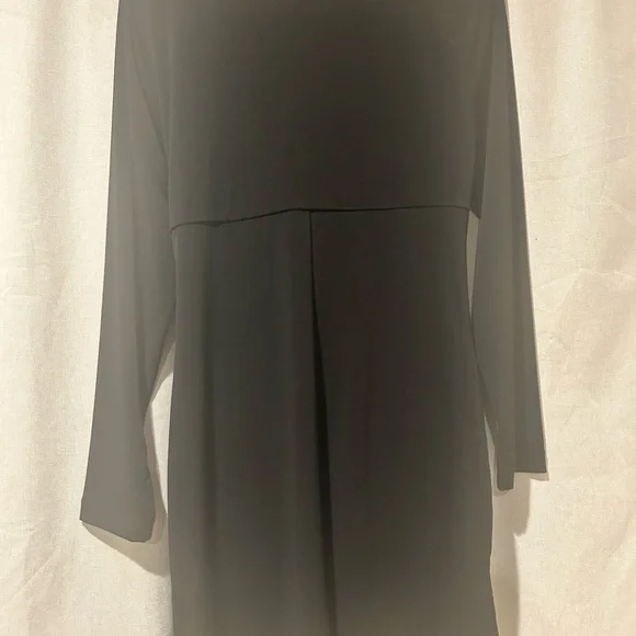 Gianni Bini XL Black Ruched Long Sleeve with Tie Front Bodycon Dress - Picture 7 of 8